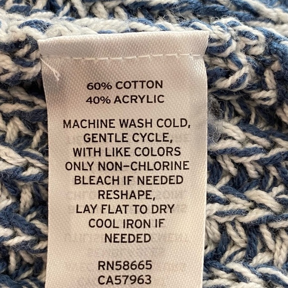 Caslon Shaker Mock Neck Sweater Blue Size XS - Picture 8 of 10